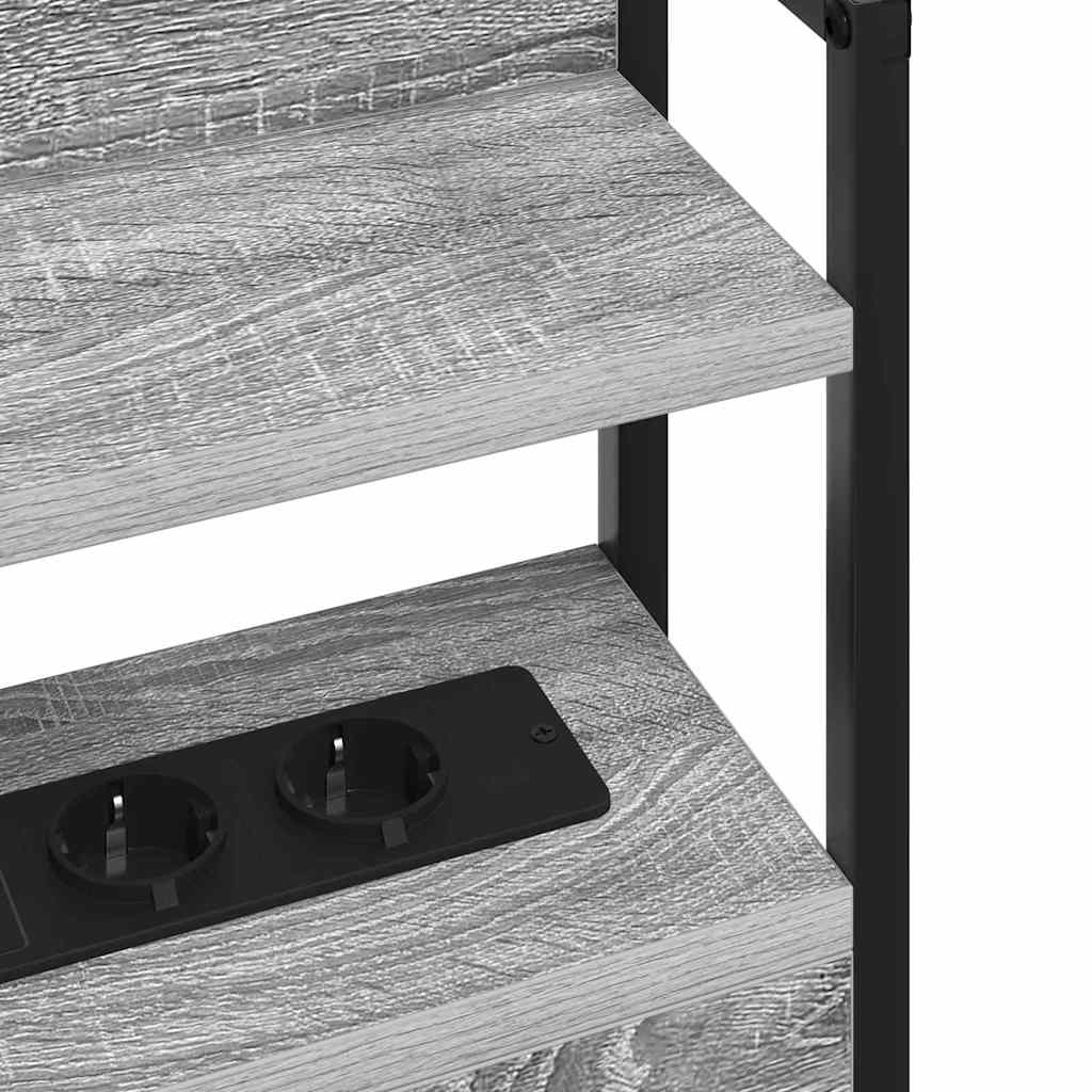 Cabeceira de armazenamento com cabeceira Sonoma cinzento 160 cm