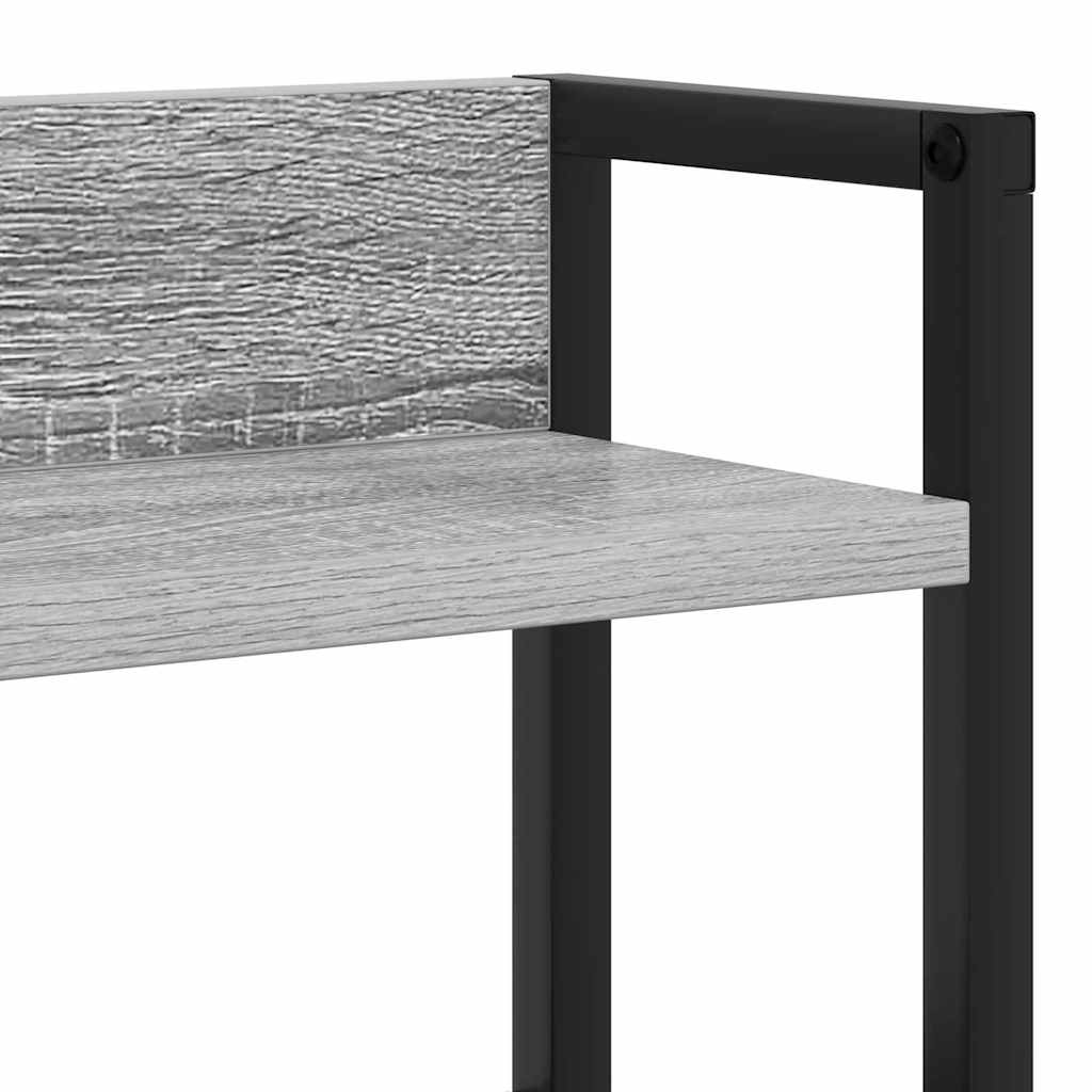 Cabeceira de armazenamento com cabeceira Sonoma cinzento 160 cm