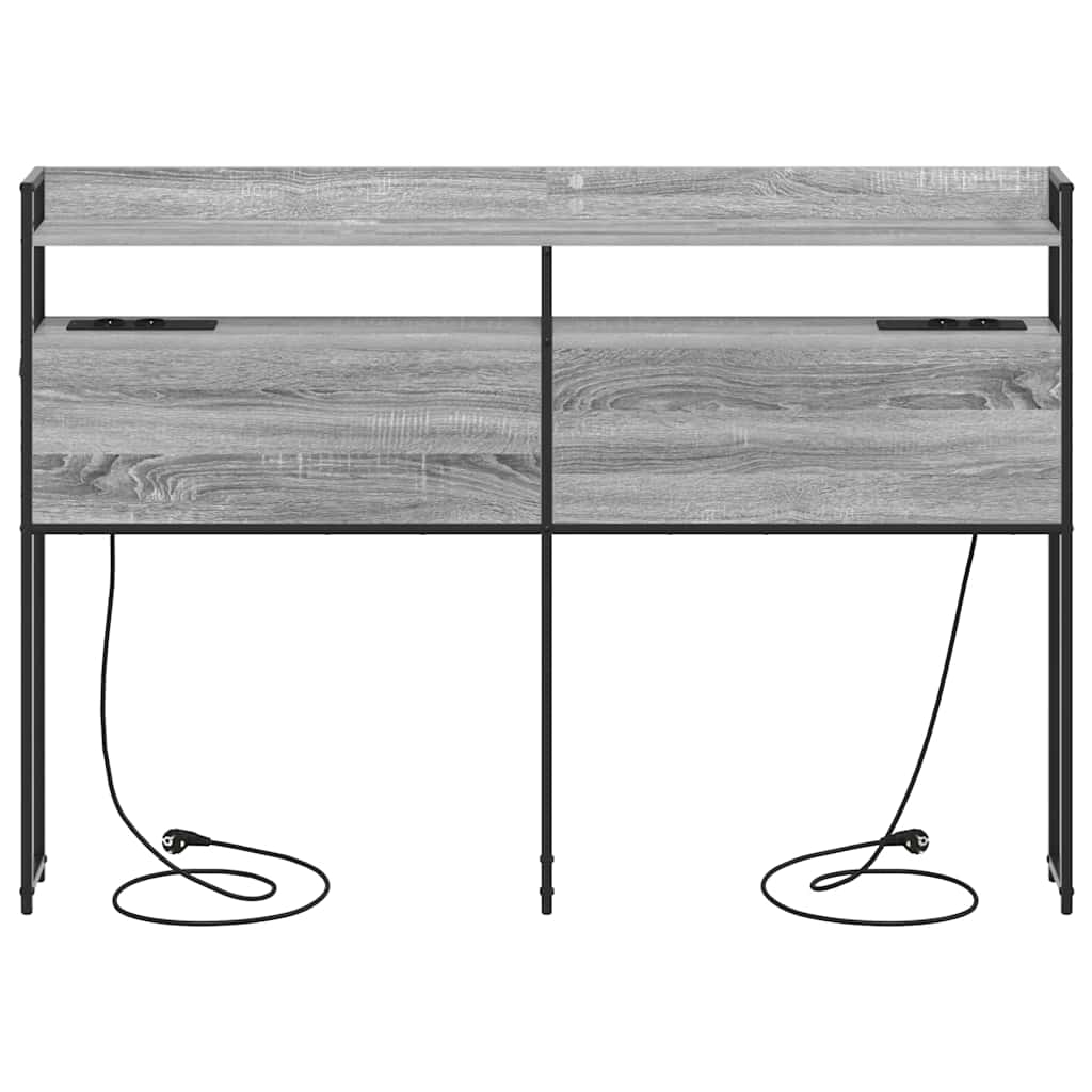 Cabeceira de armazenamento com cabeceira Sonoma cinzento 160 cm