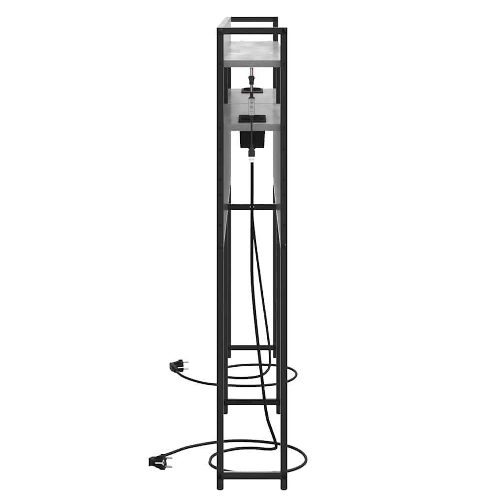 Cabeceira de armazenamento com cabeceira Sonoma cinzento 160 cm