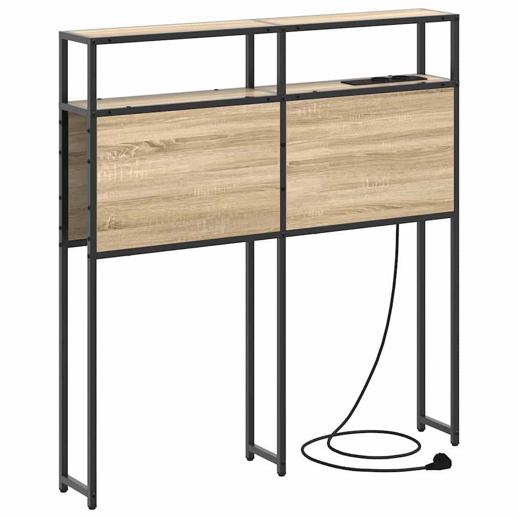 Cabeceira de armazenamento com prateleira Carvalho sonoma 75 cm