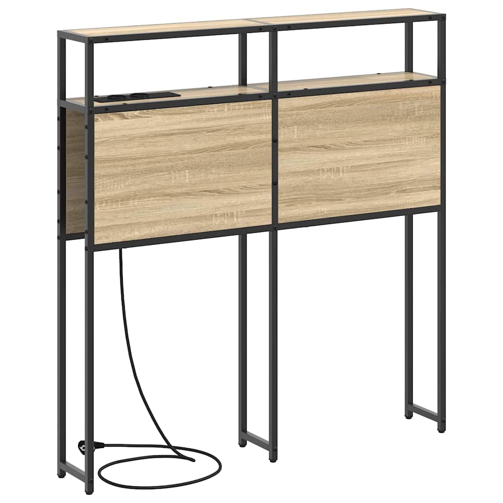 Cabeceira de armazenamento com prateleira Carvalho sonoma 75 cm
