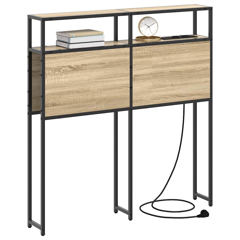 Cabeceira de armazenamento com prateleira Carvalho sonoma 75 cm