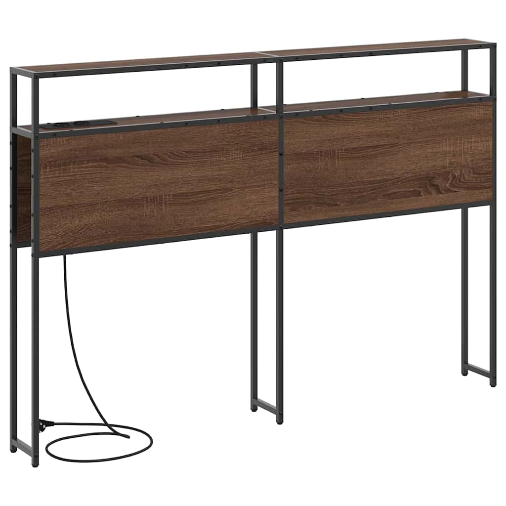 Cabeceira de armazenamento Carvalho castanho 120 cm