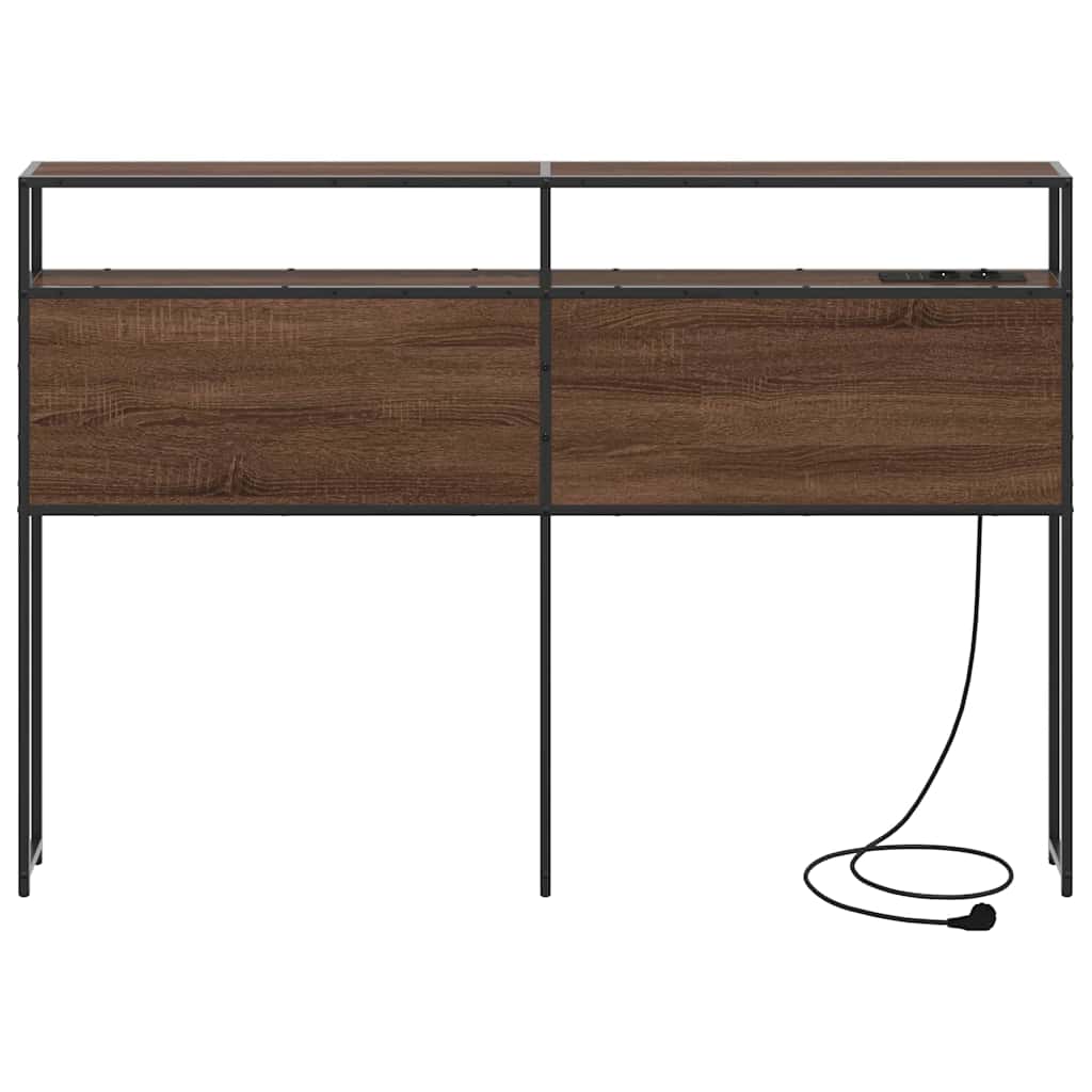Cabeceira de armazenamento Carvalho castanho 120 cm