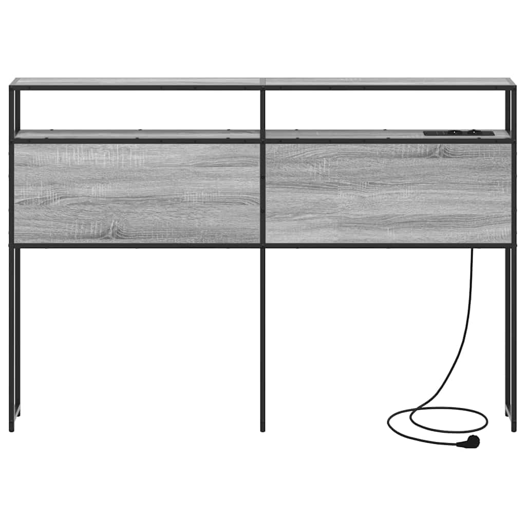 Cabeceira de armazenamento com cabeceira Sonoma cinzento 135 cm