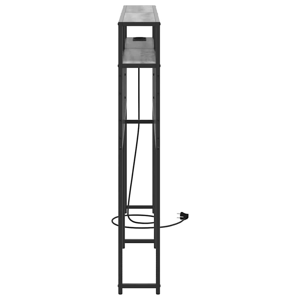 Cabeceira de armazenamento com cabeceira Sonoma cinzento 135 cm