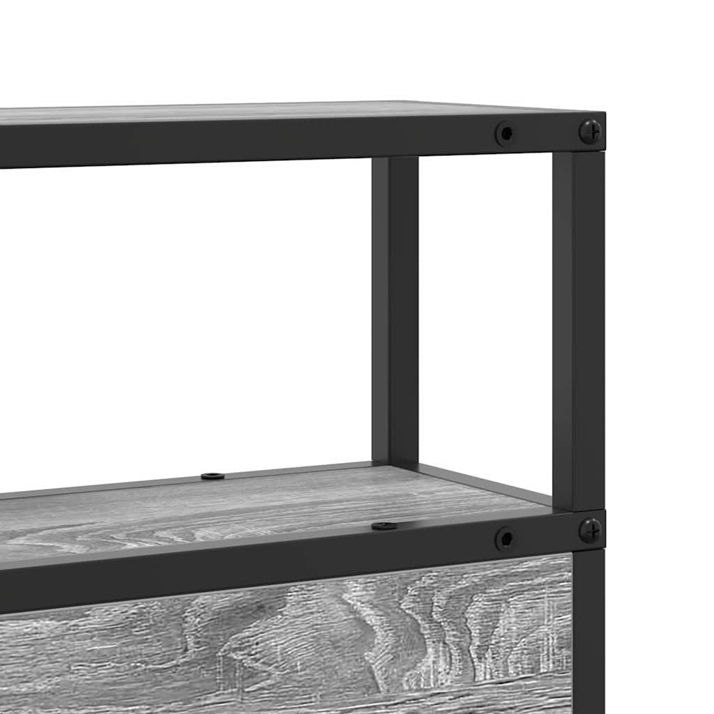 Cabeceira de armazenamento com cabeceira Sonoma cinzento 150 cm