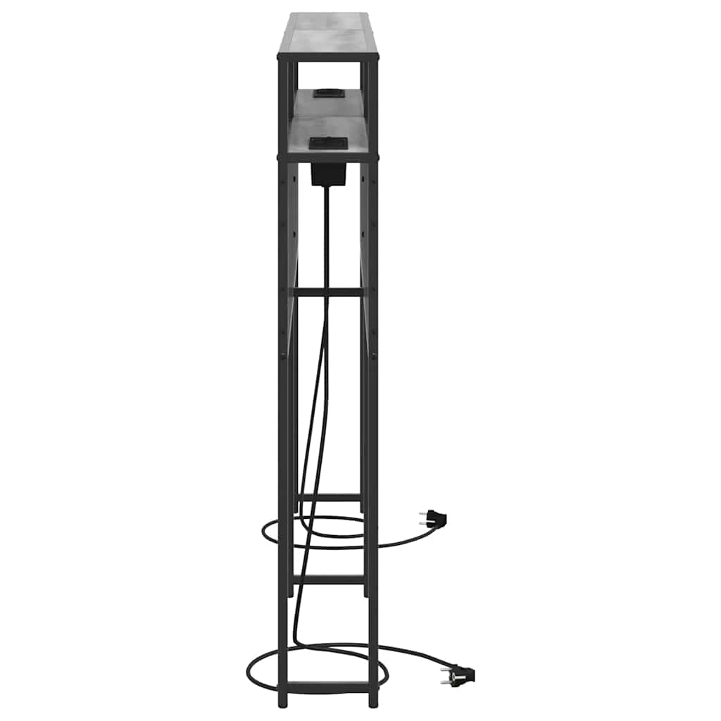 Cabeceira de armazenamento com cabeceira Sonoma cinzento 150 cm