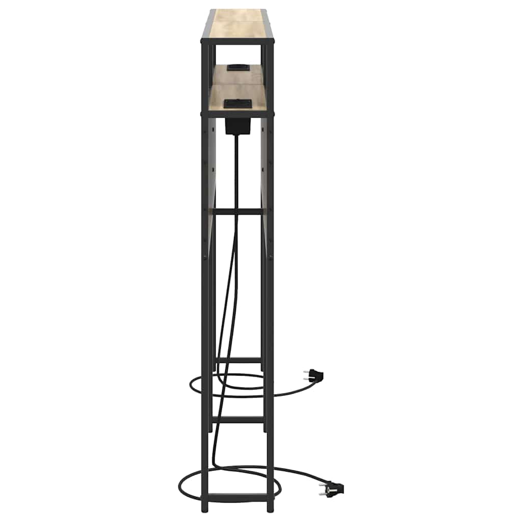 Cabeceira de armazenamento com cabeceira Carvalho sonoma 200 cm