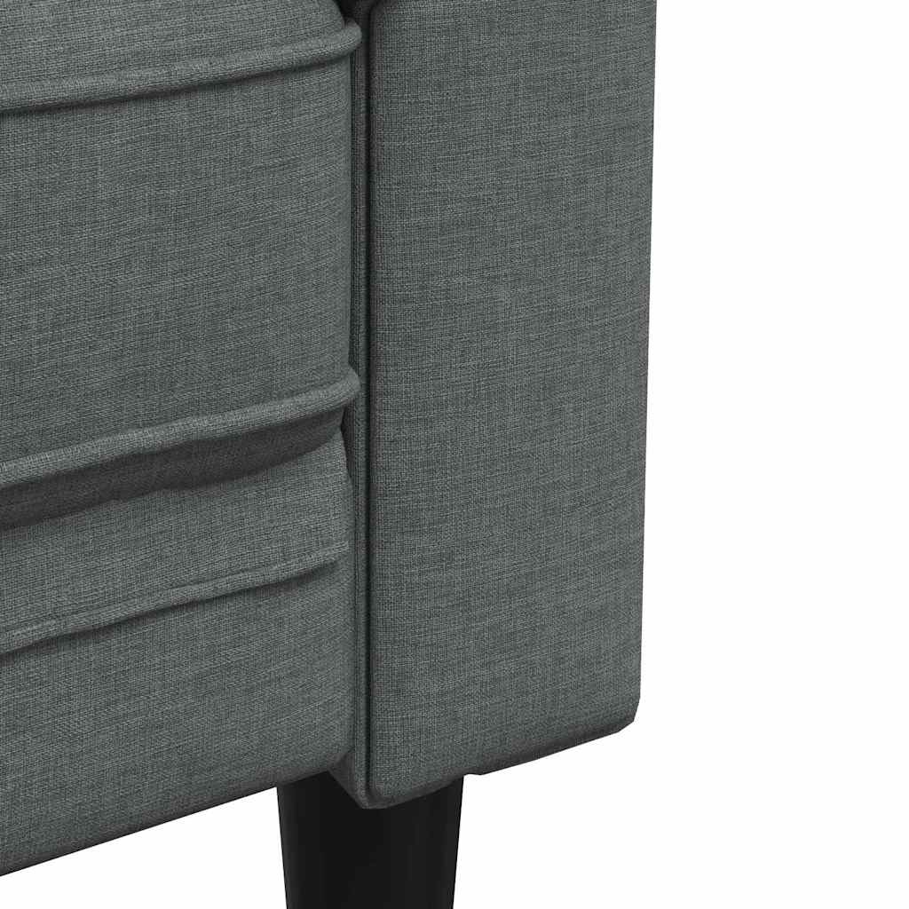 Sofá Chesterfield Cinzento escuro 182.5 x 74.5 x 74.5 cm tecido