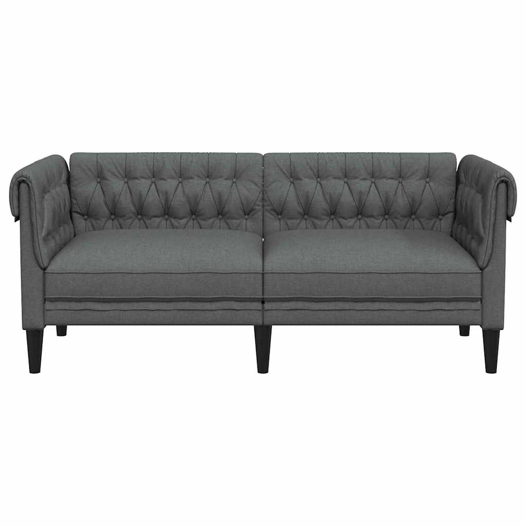 Sofá Chesterfield Cinzento escuro 182.5 x 74.5 x 74.5 cm tecido