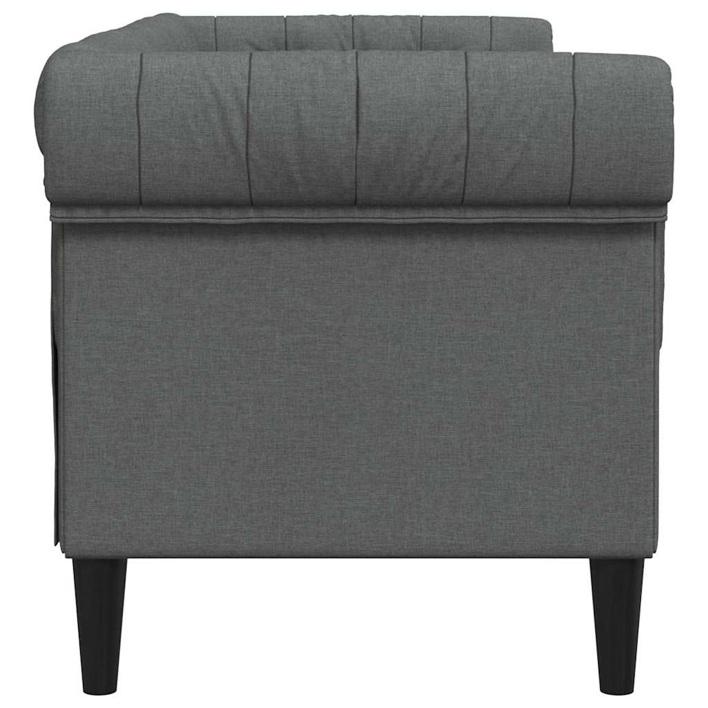 Sofá Chesterfield Cinzento escuro 182.5 x 74.5 x 74.5 cm tecido