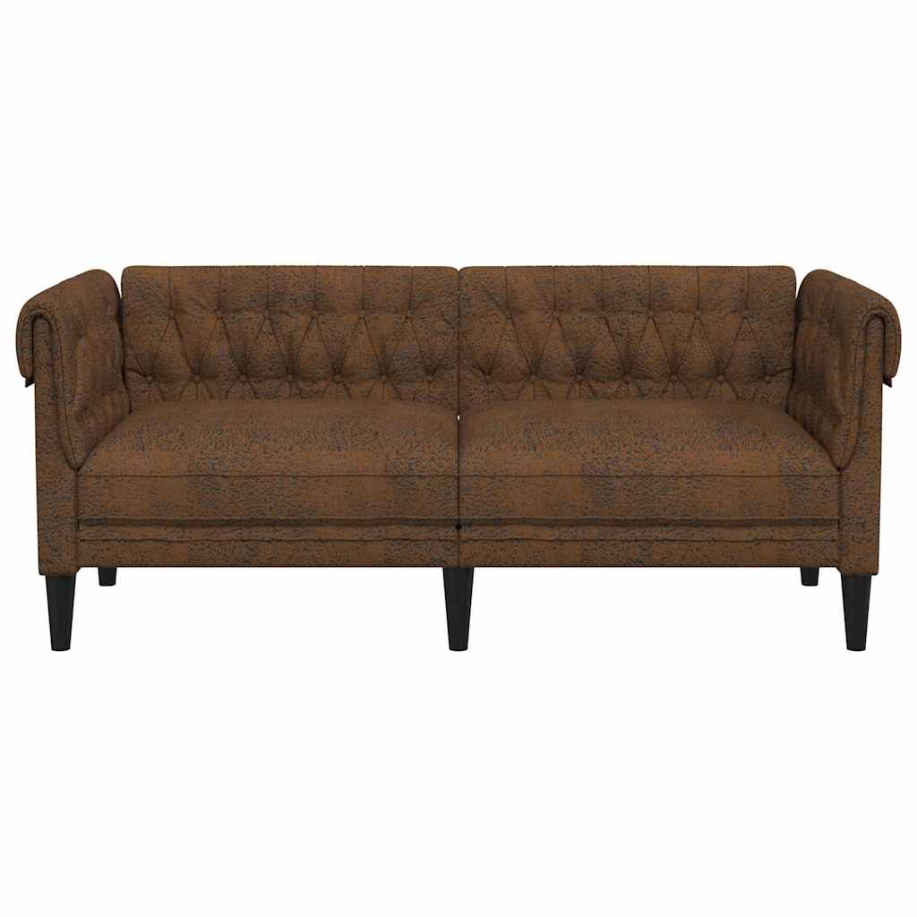 Sofá Chesterfield com almofada Castanho 182.5 x 74.5 x 74.5 cm