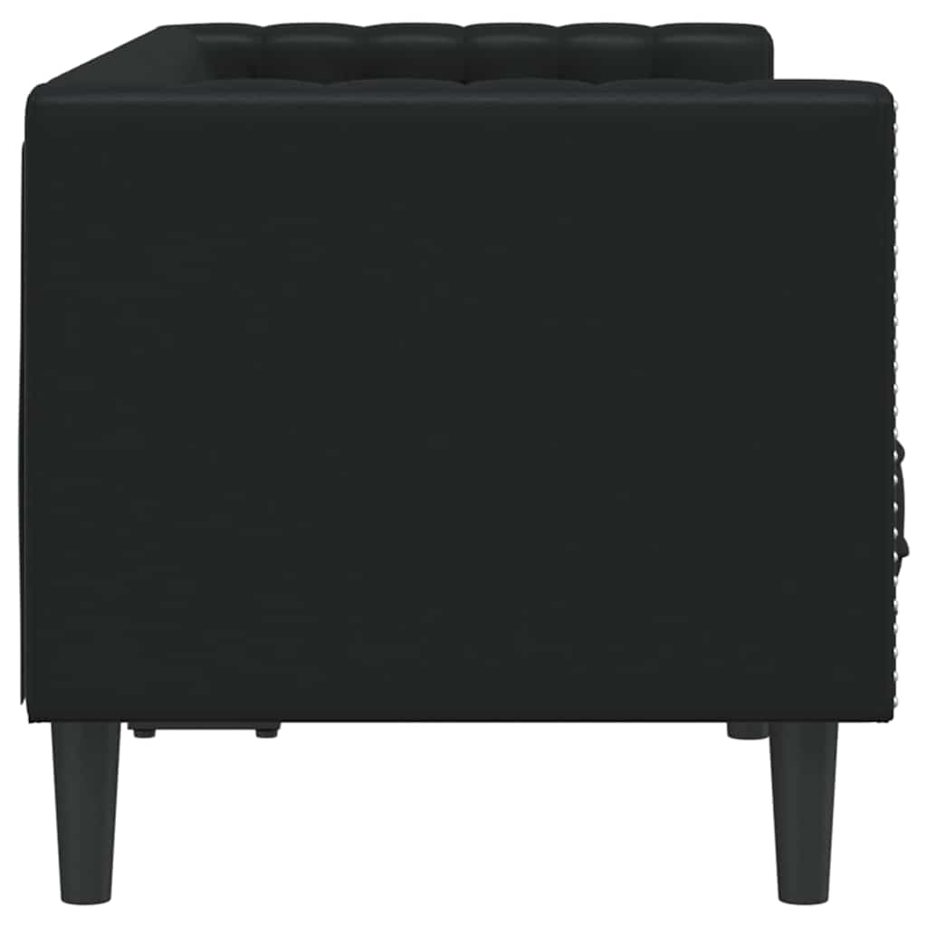 Sofá Chesterfield Preto 174 x 74,5 x 70,5 cm Couro sintético