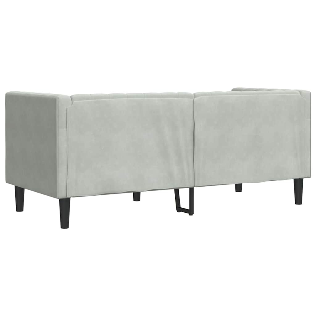Sofá Chesterfield Cinzento-claro 174 x 74,5 x 70,5 cm Veludo