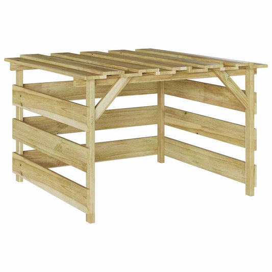 Garagem de Cortador de Grama Castanho 84 x 80 x 56 cm