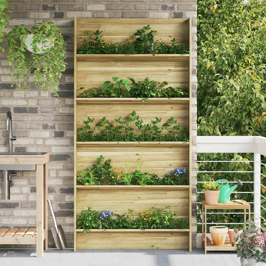Suporte para Plantas Castanho 90 x 15 x 180 cm Pinho impregnado