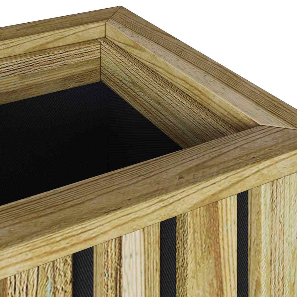 Floreira Castanho 33 x 33 x 85 cm Pinho impregnado