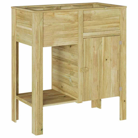 Cama Elevada Castanho 85 x 46 x 96 cm Madeira de pinho maciça