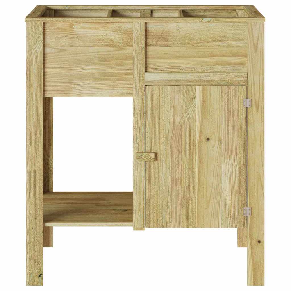 Cama Elevada Castanho 85 x 46 x 96 cm Madeira de pinho maciça
