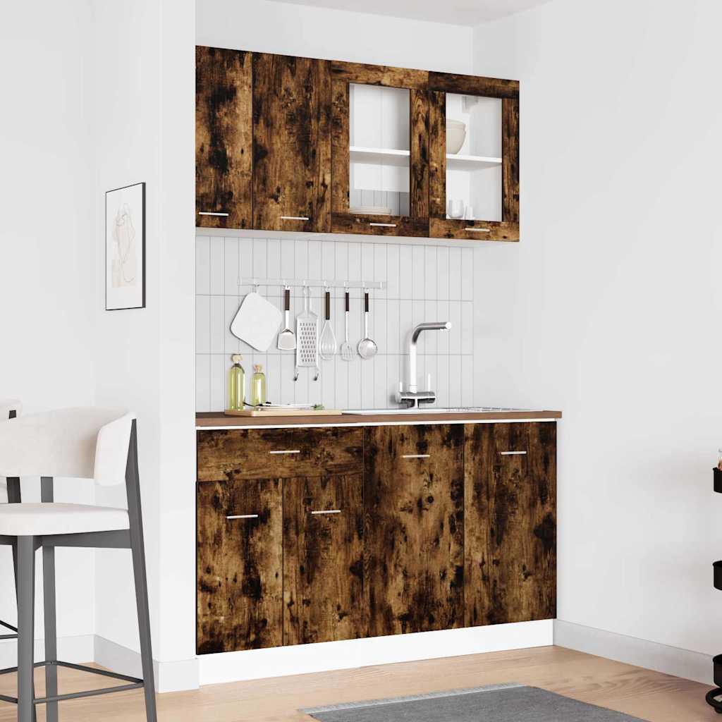 Conjunto de armários de cozinha Lyon 4 pcs Carvalho Defumado