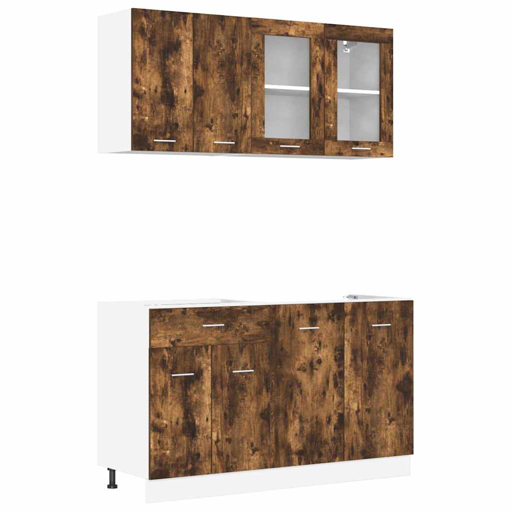 Conjunto de armários de cozinha Lyon 4 pcs Carvalho Defumado