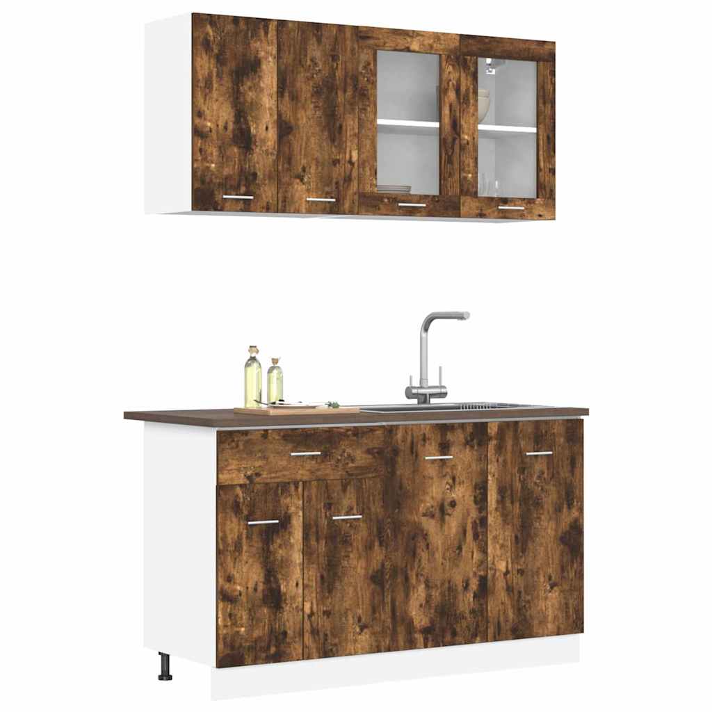 Conjunto de armários de cozinha Lyon 4 pcs Carvalho Defumado