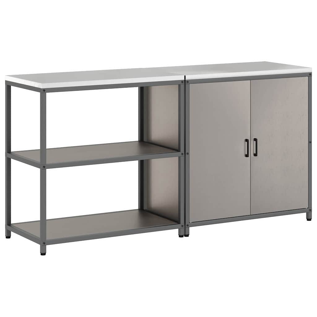 Conjunto de Armazenamento de Cozinha 2 pcs Ferro Enferrujado