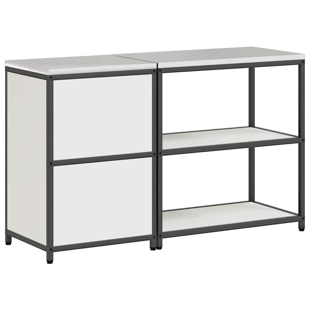 Conjunto de Armazenamento de Cozinha com porta 2 pcs Branco