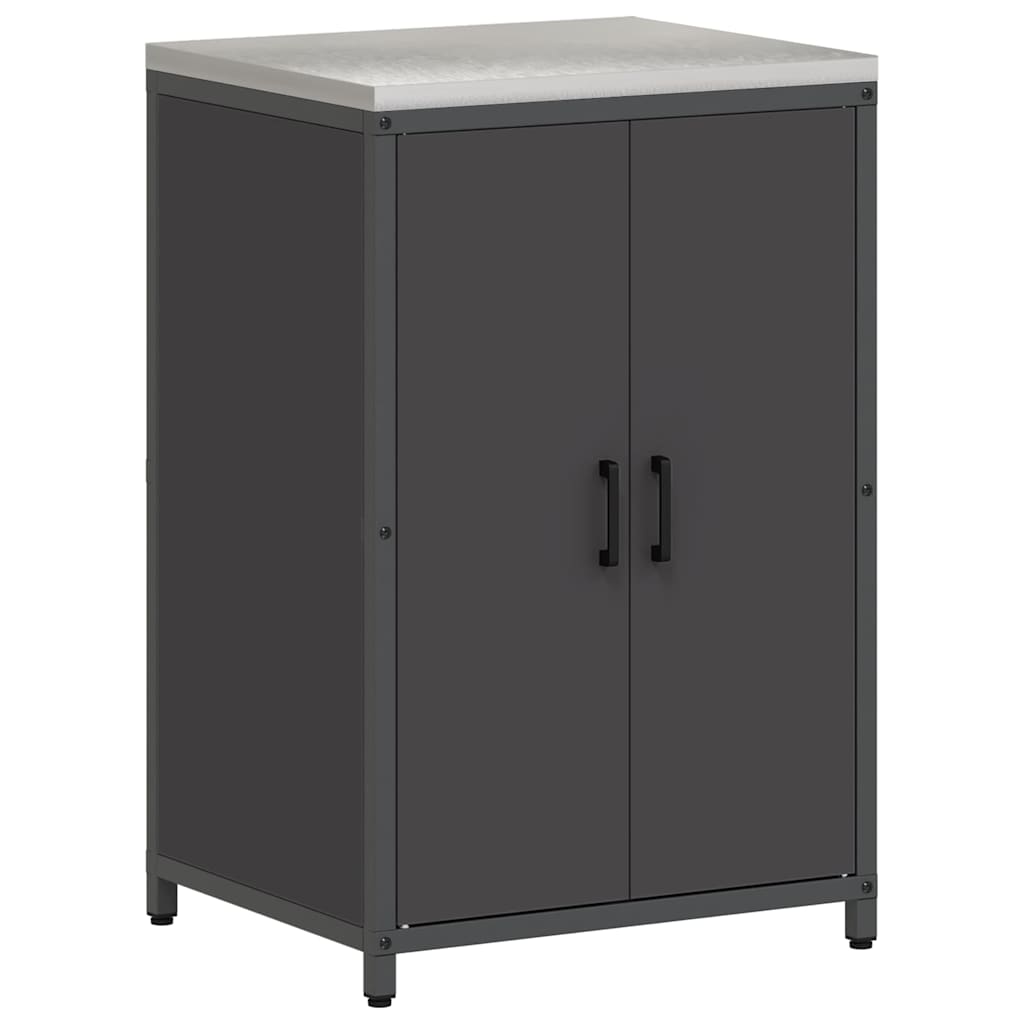 Conjunto de Armazenamento de Cozinha com prateleira 3 pcs Preto