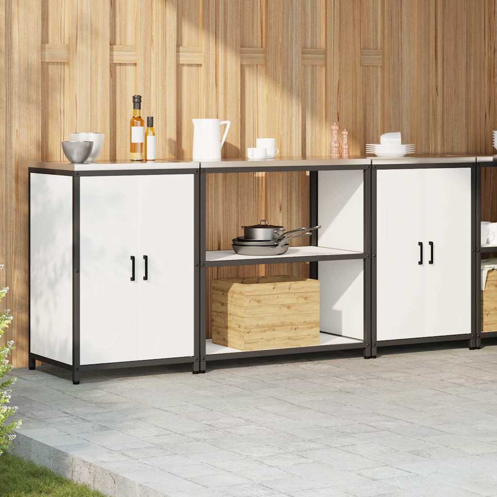 Conjunto de Armazenamento de Cozinha com porta 3 pcs Branco