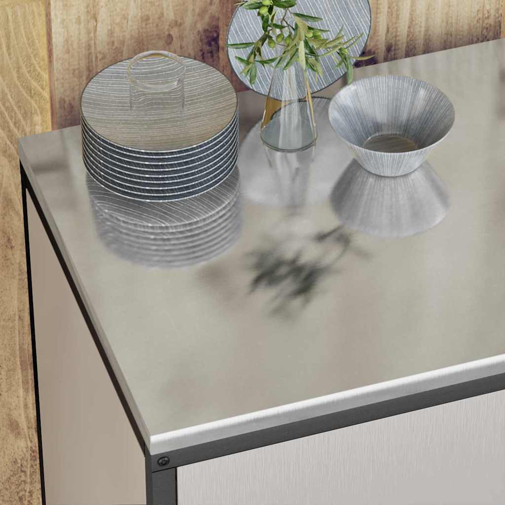 Conjunto de Armazenamento de Cozinha com prateleira 3 pcs Prata