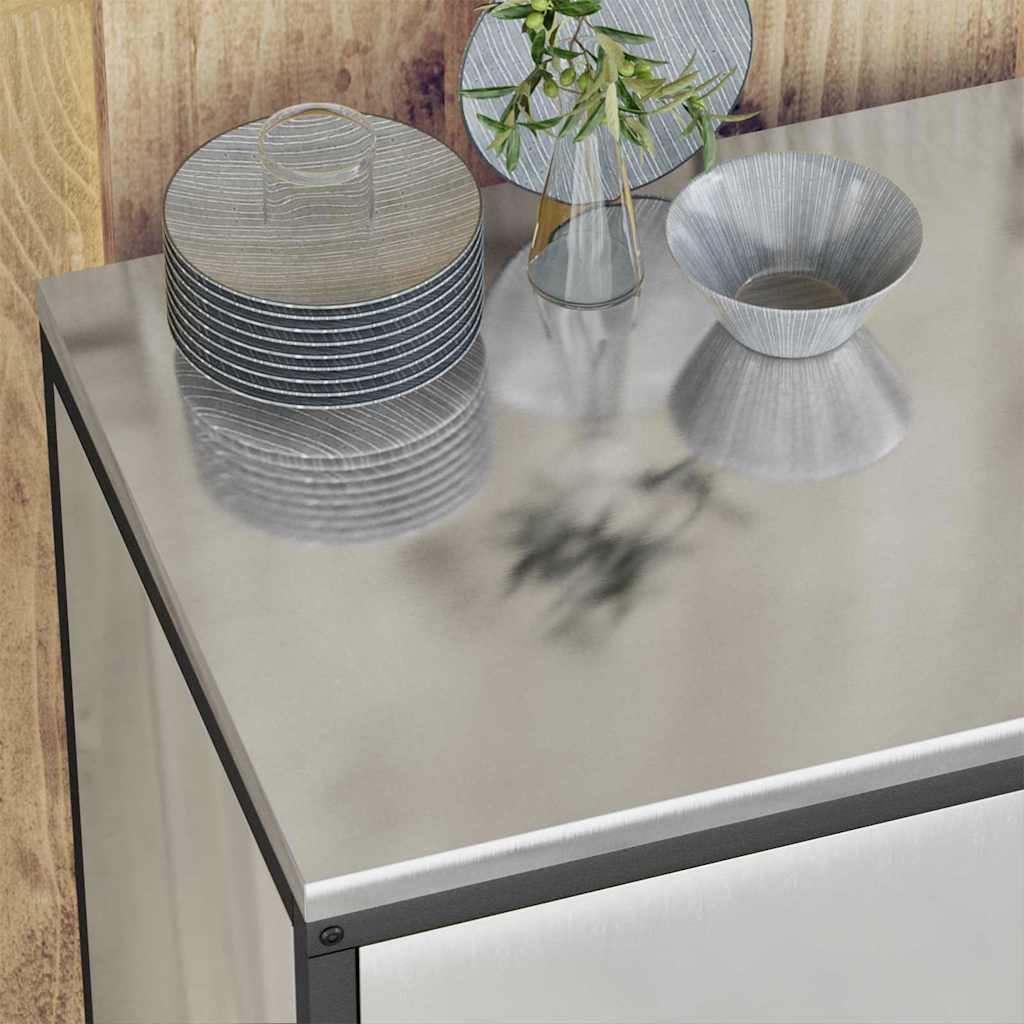 Conjunto de Armazenamento de Cozinha com prateleira 3 pcs Prata