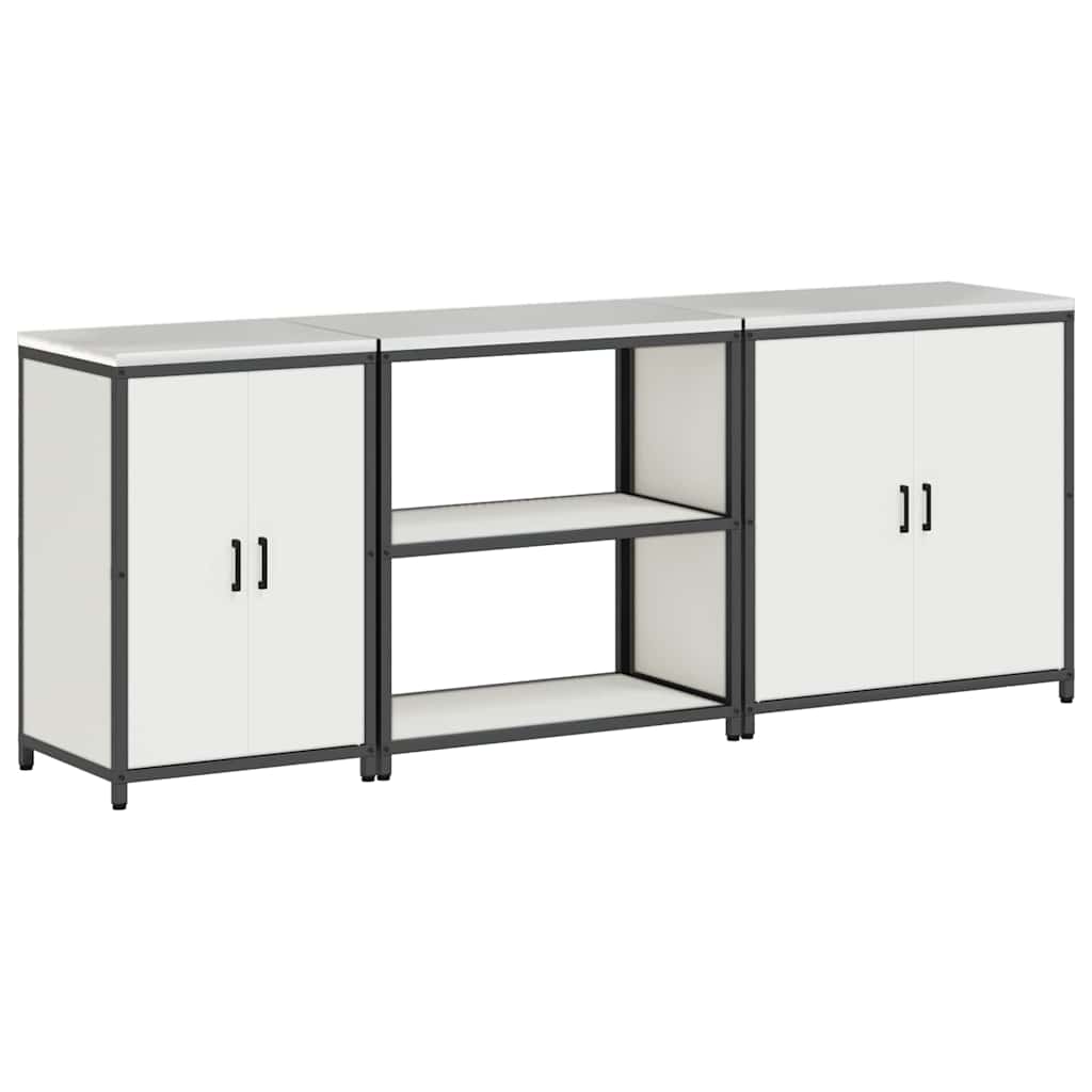 Conjunto de Armazenamento de Cozinha Outros 3 pcs Branco