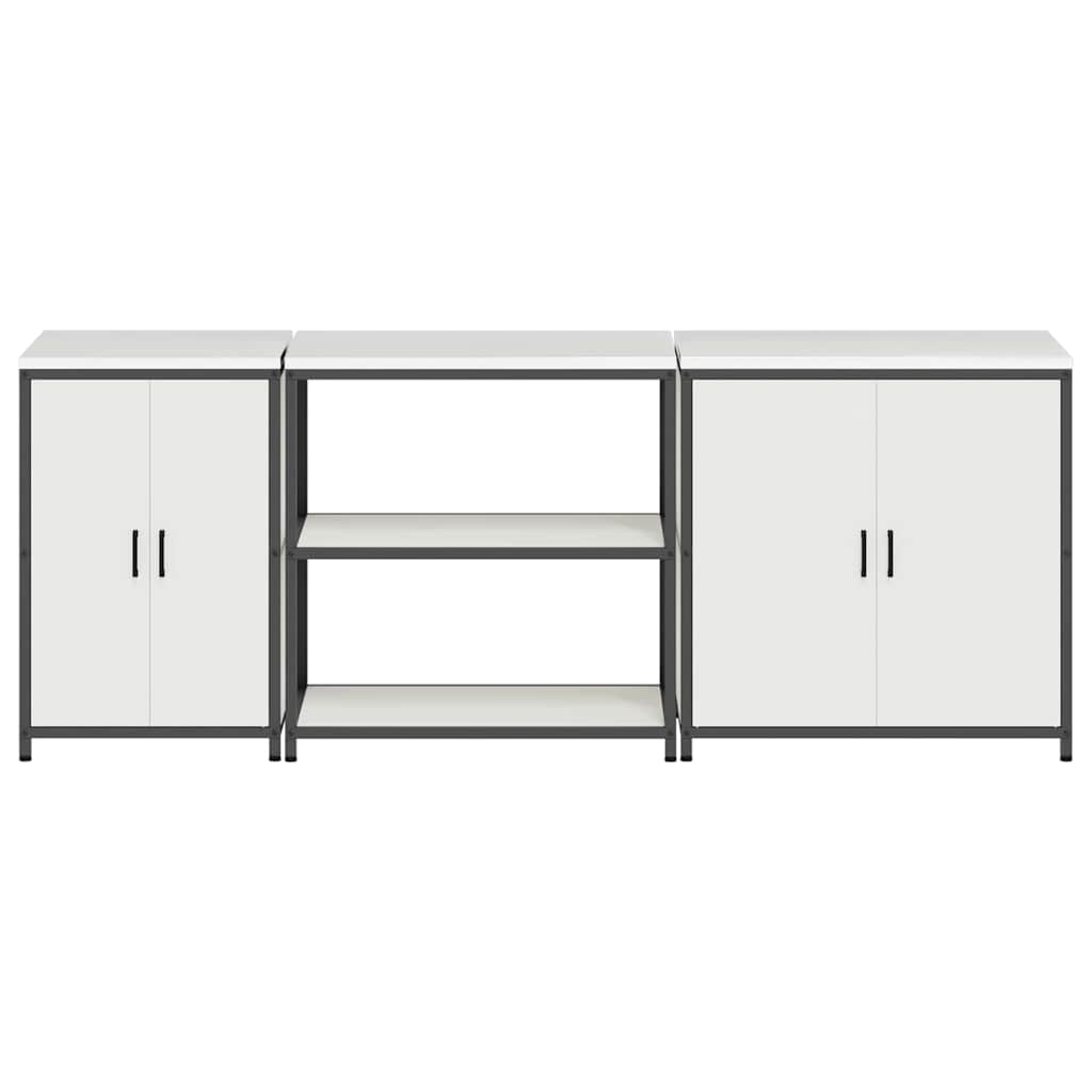 Conjunto de Armazenamento de Cozinha Outros 3 pcs Branco
