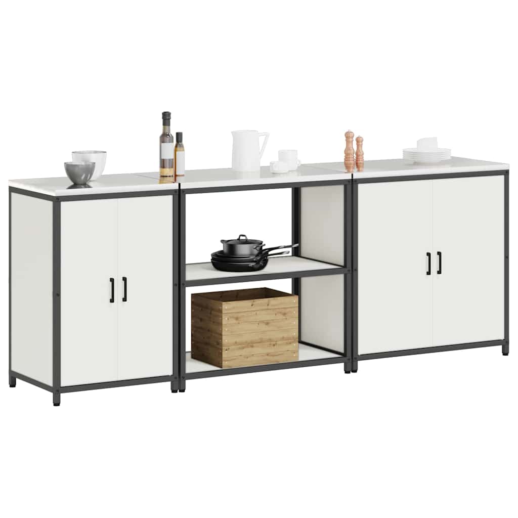 Conjunto de Armazenamento de Cozinha Outros 3 pcs Branco