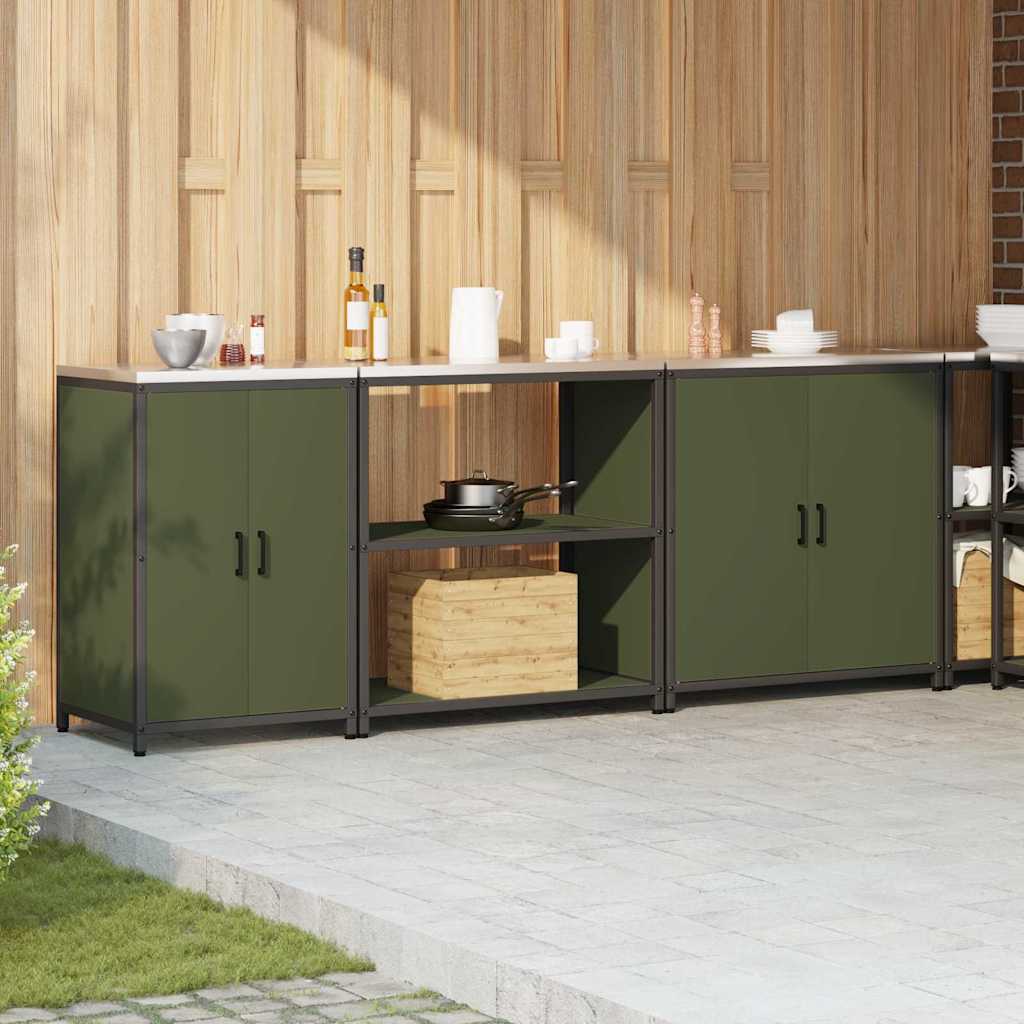 Conjunto de Armazenamento de Cozinha Outros 3 pcs Verde Oliva