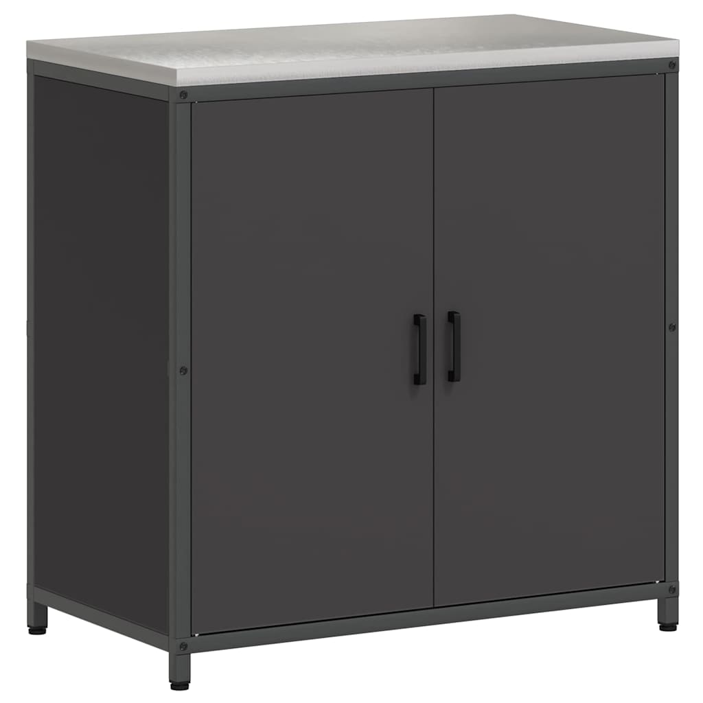 Conjunto de Armazenamento de Cozinha com prateleira 2 pcs Preto