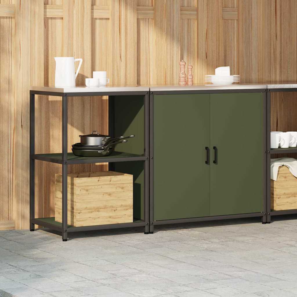 Conjunto de Armazenamento de Cozinha 2 pcs Verde Oliva
