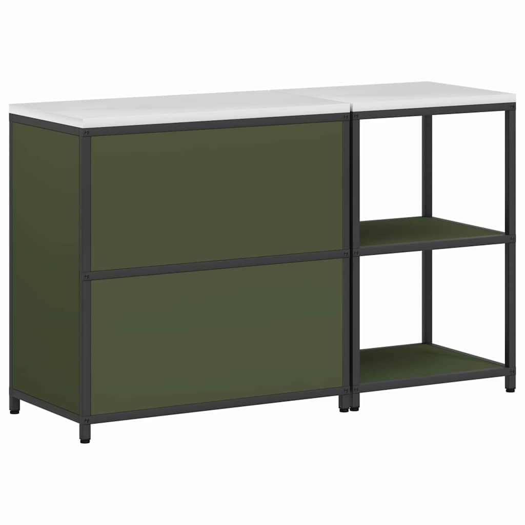 Conjunto de Armazenamento de Cozinha 2 pcs Verde Oliva