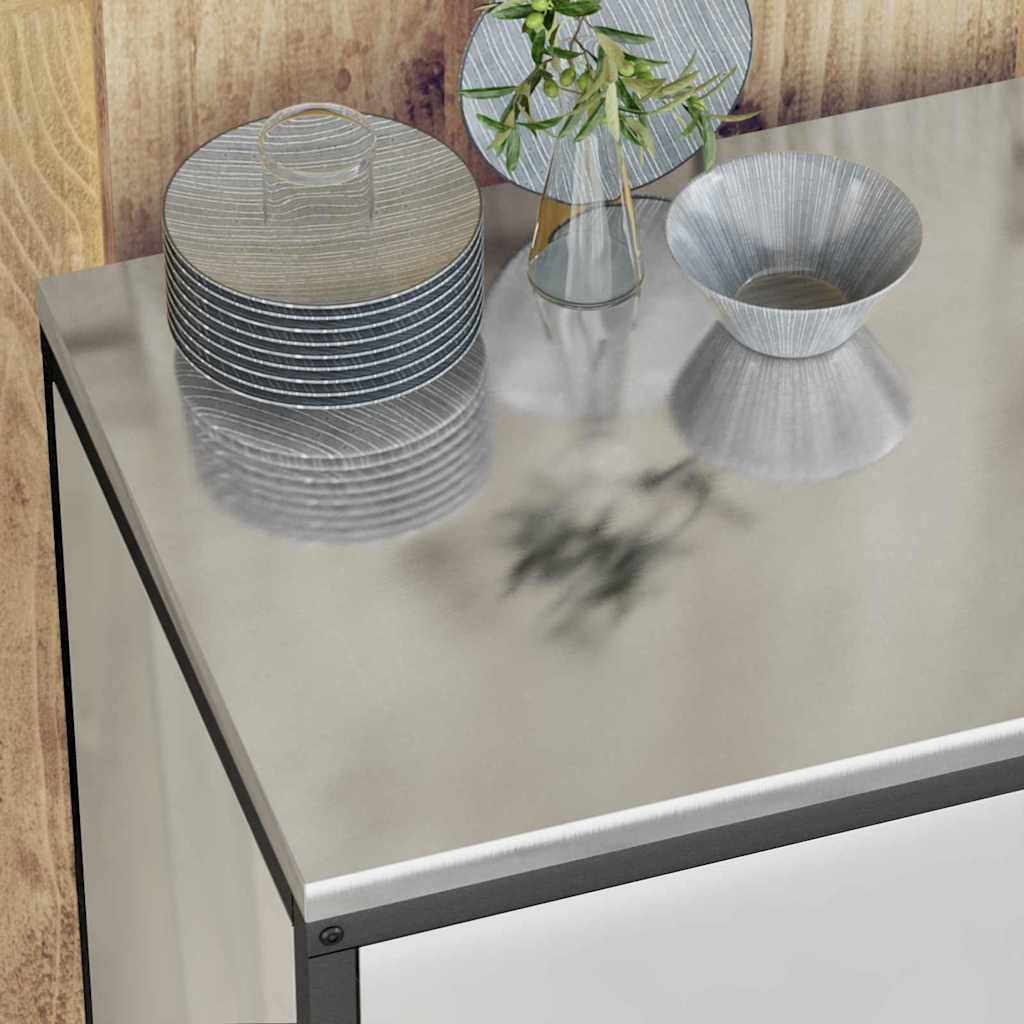 Conjunto de Armazenamento de Cozinha com prateleira 2 pcs Prata
