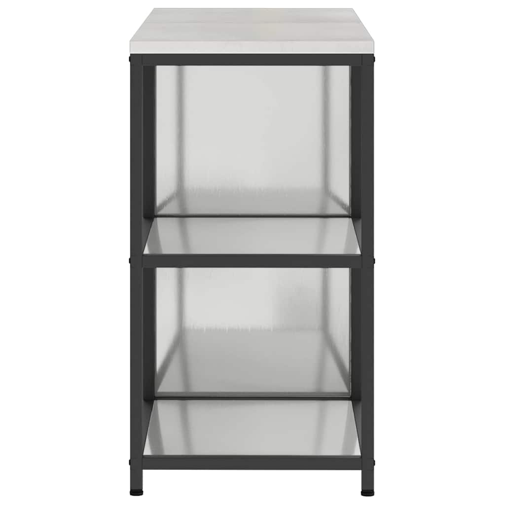 Conjunto de Armazenamento de Cozinha com prateleira 2 pcs Prata
