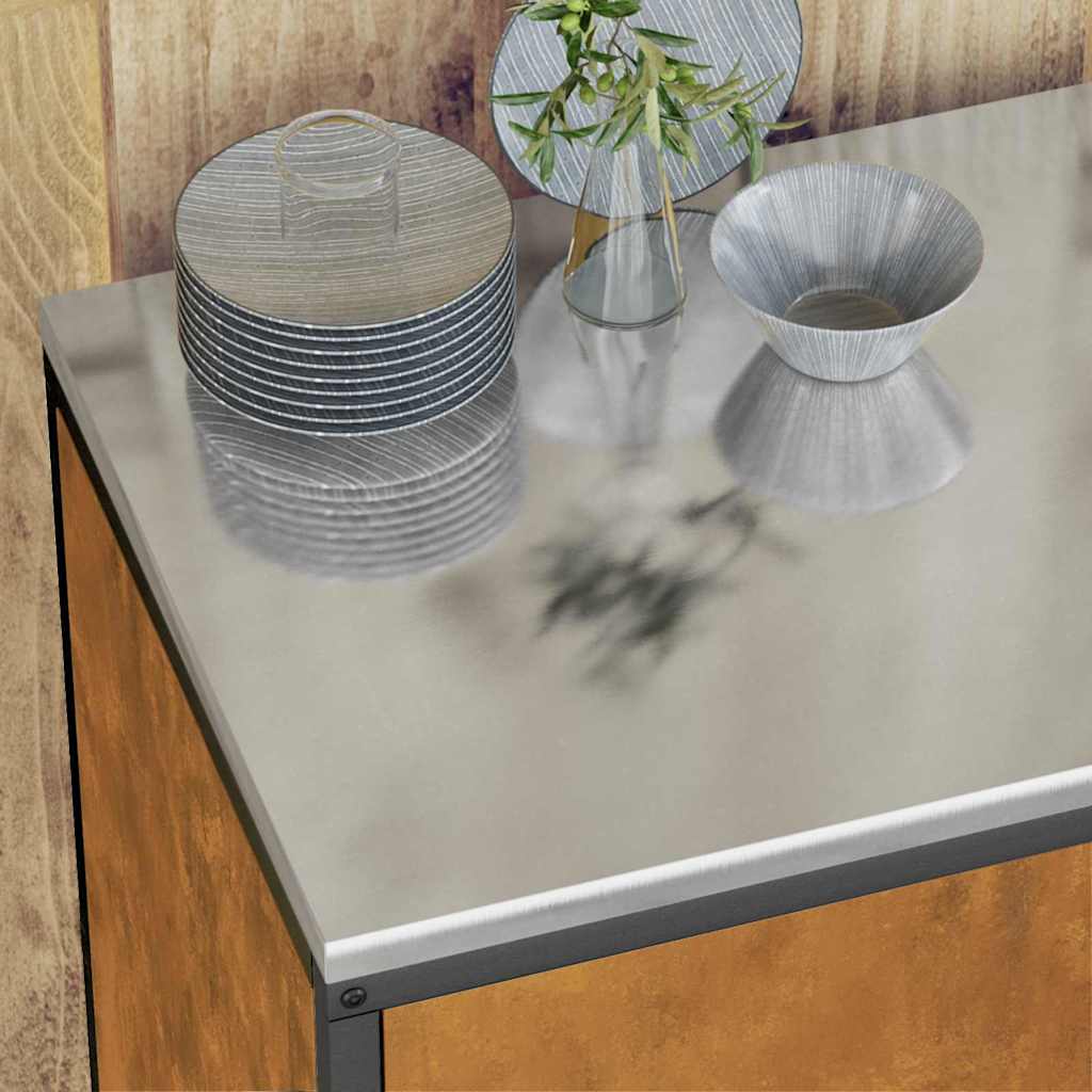 Conjunto de Armazenamento de Cozinha 2 pcs Ferro Enferrujado