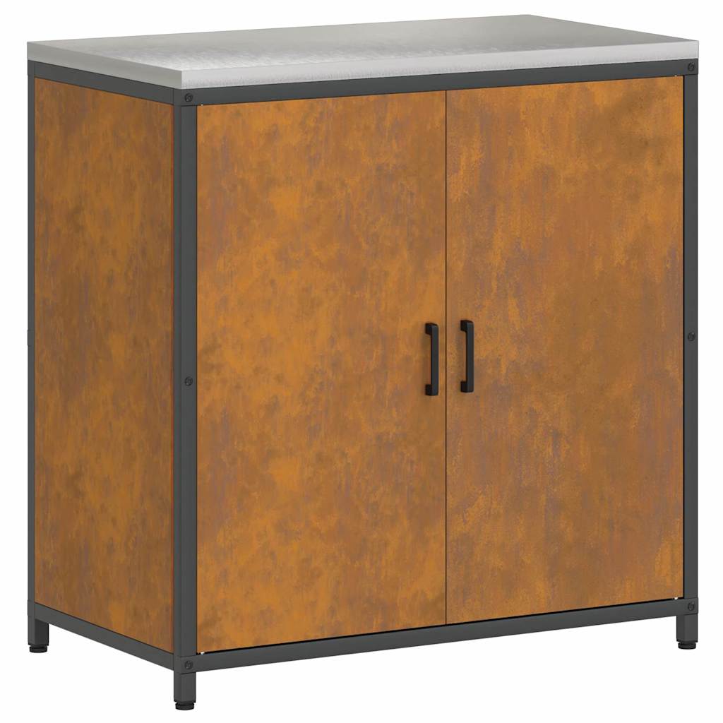 Conjunto de Armazenamento de Cozinha 2 pcs Ferro Enferrujado