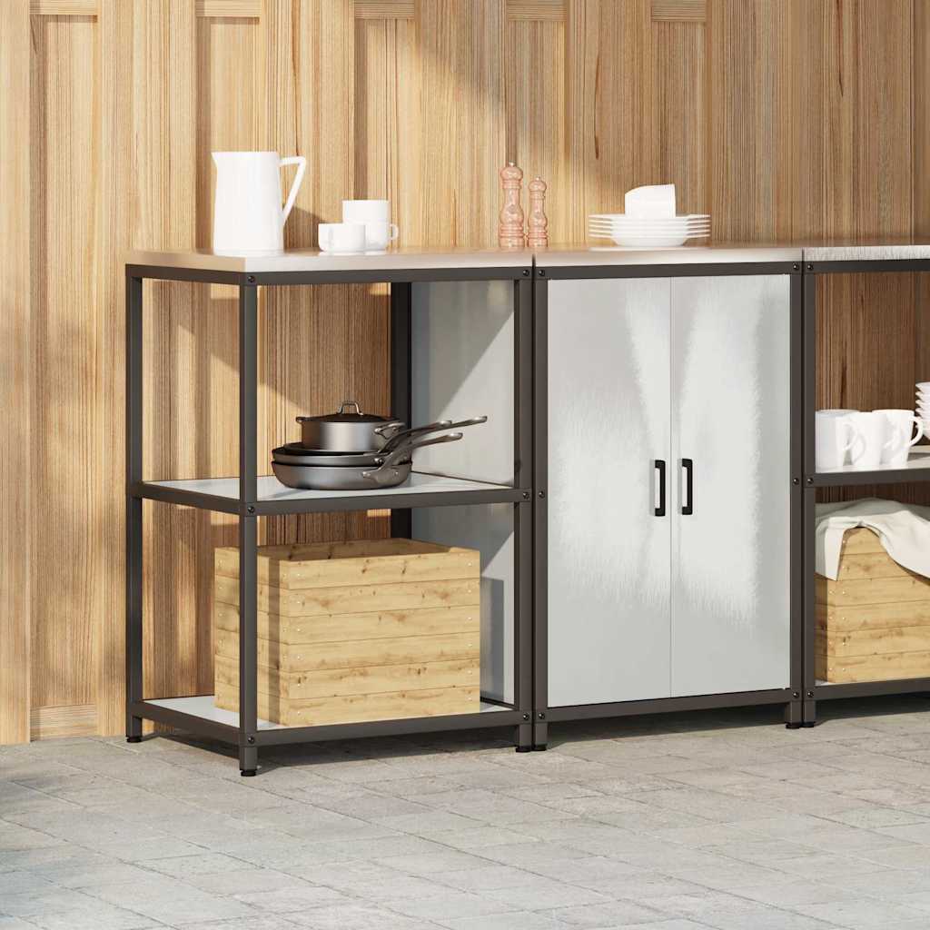 Conjunto de Armazenamento de Cozinha 2 pcs Prata Aço inoxidável