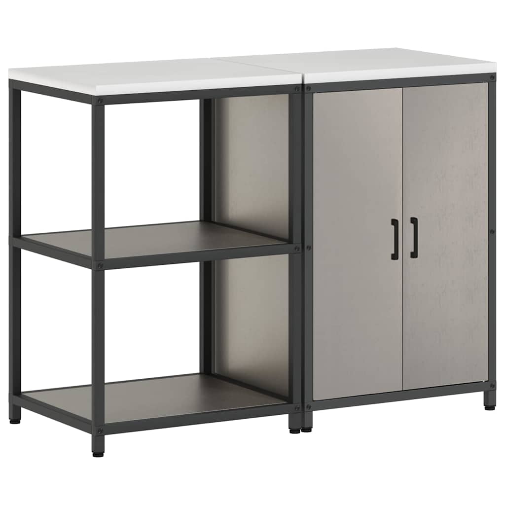 Conjunto de Armazenamento de Cozinha 2 pcs Ferro Enferrujado