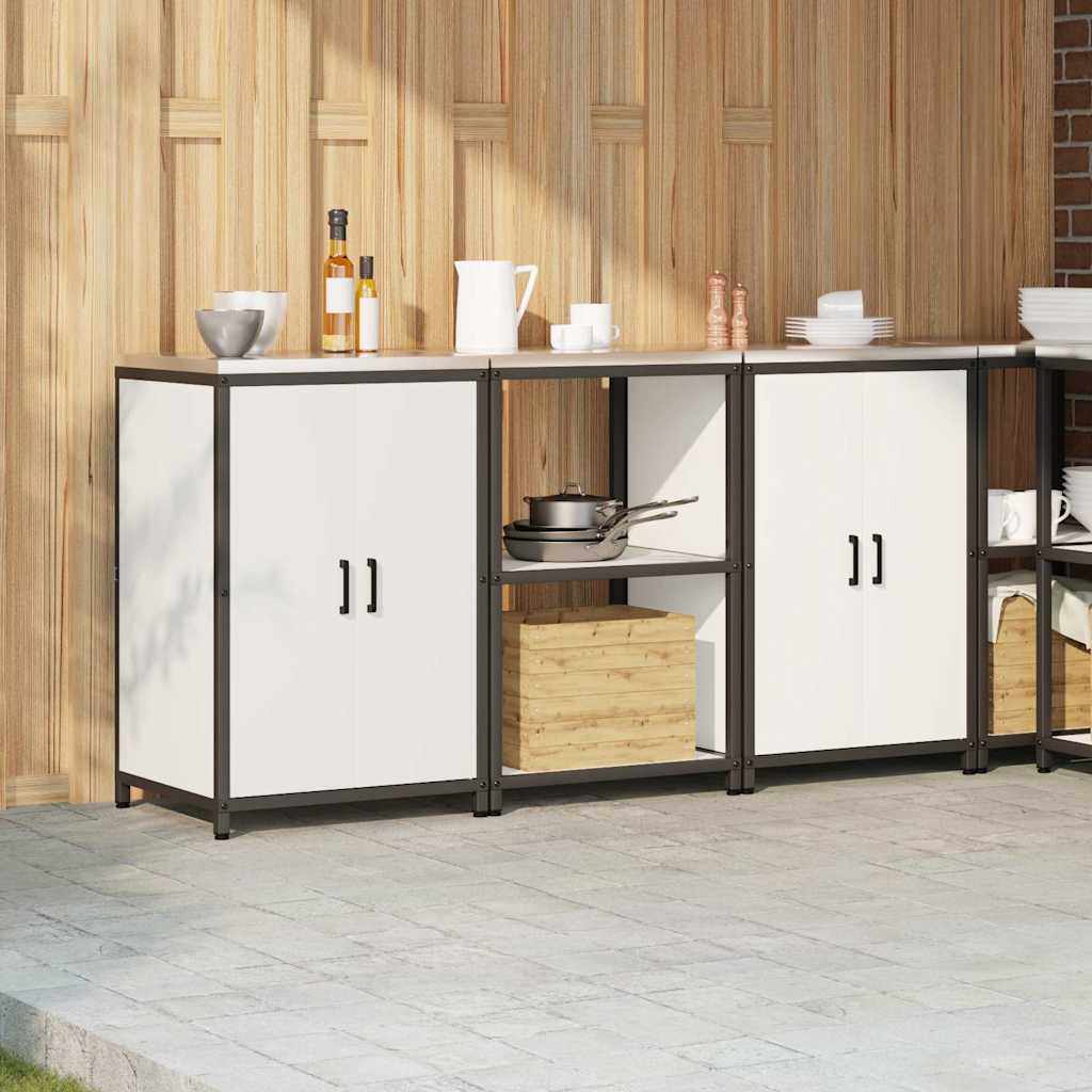 Conjunto de Armazenamento de Cozinha com porta 3 pcs Branco