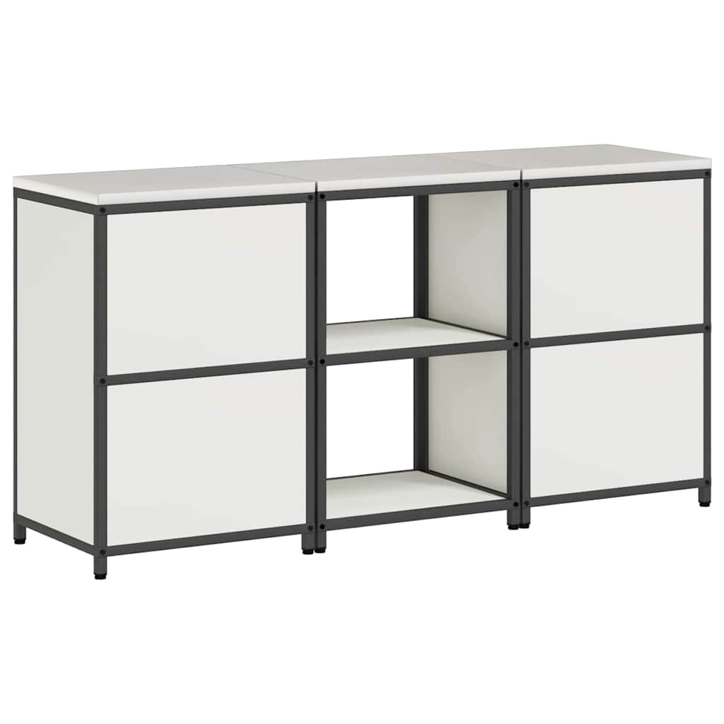 Conjunto de Armazenamento de Cozinha com porta 3 pcs Branco