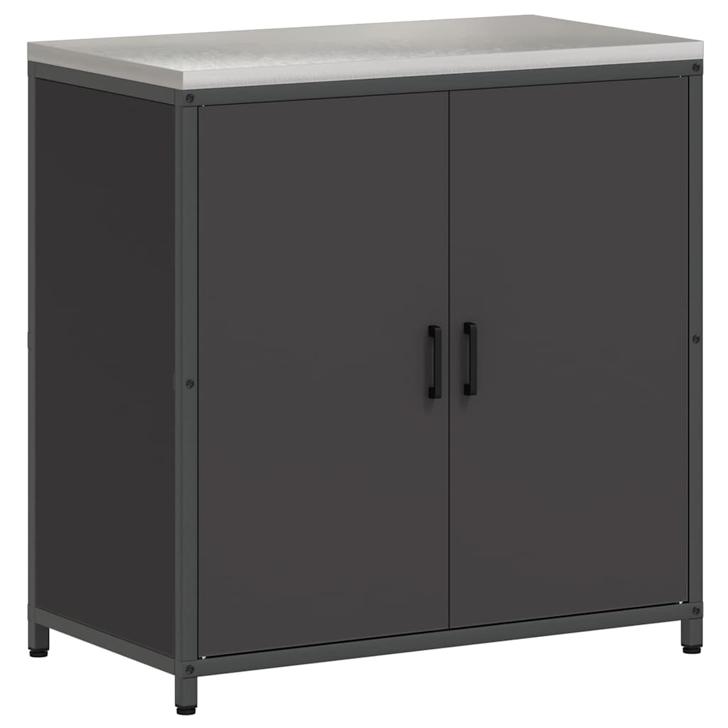 Conjunto de Armazenamento de Cozinha com prateleira 3 pcs Preto